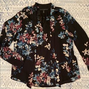 WHBM Floral Blouse